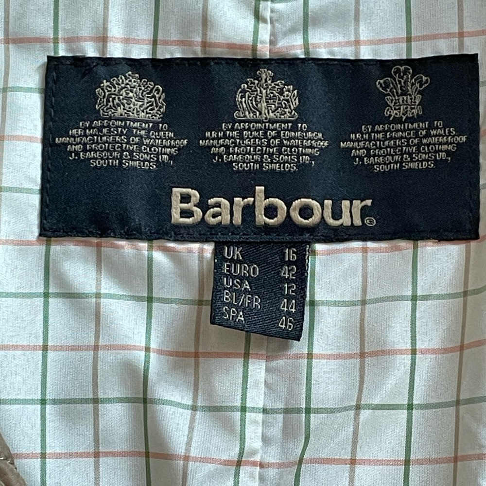 Barbour Downham Women's Quilted Tan Blazer with Brown Accents US Size 12 - Picture 2 of 16